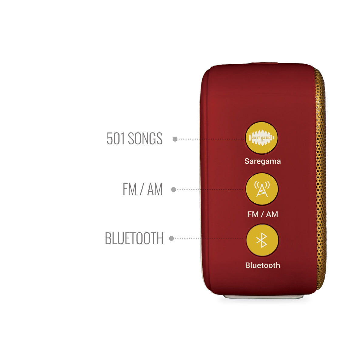 Saregama Carvaan Mini Legends (Heritage Maroon)