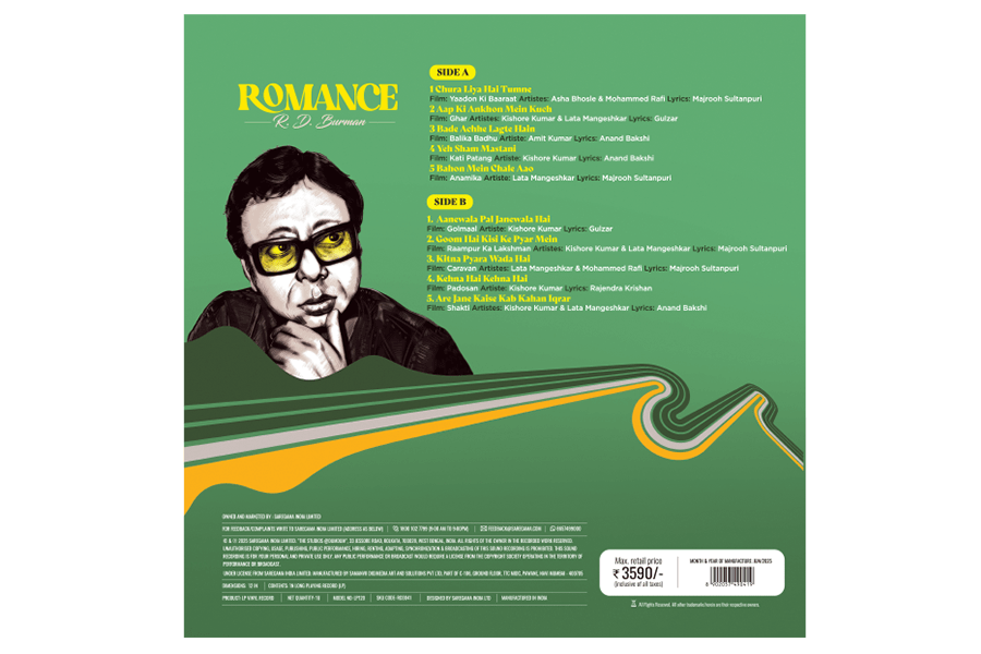 Romance by R. D. Burman - Greatest Hits Vinyl