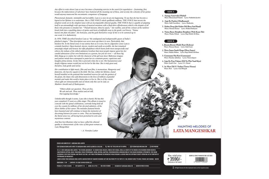 Haunting Melodies Of Lata Mangeshkar