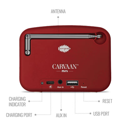 Saregama Carvaan Mini Legends (Heritage Maroon)