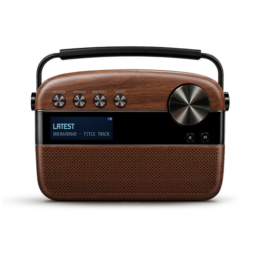 Saregama Carvaan 3.0 Hindi Legends to Latest Music Player, Antique Oak|5000 Preloaded Songs| With FM/BT/Aux