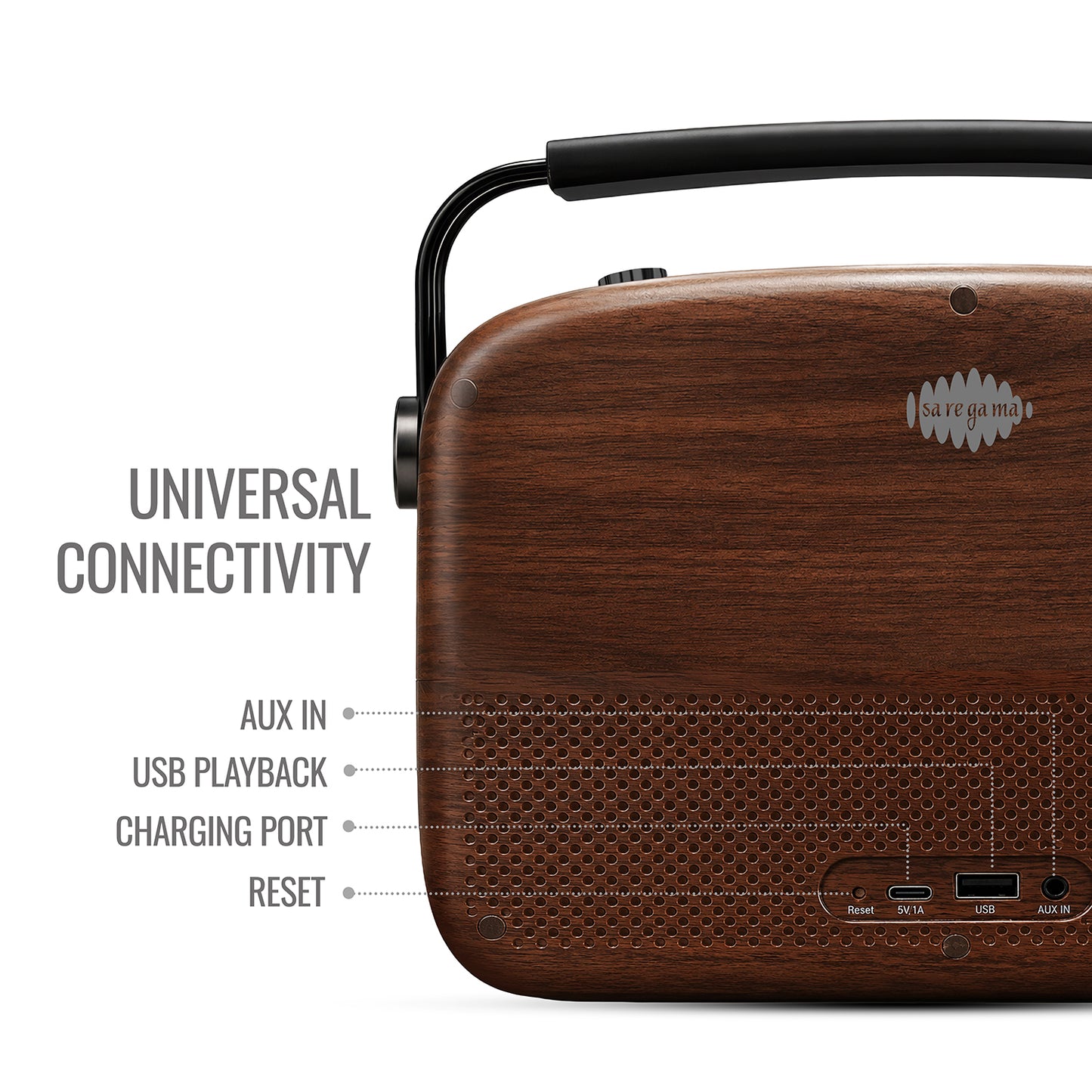 Saregama Carvaan 3.0 Hindi Legends to Latest Music Player, Antique Oak|5000 Preloaded Songs| With FM/BT/Aux