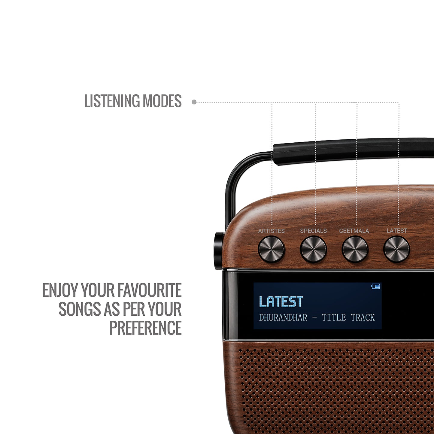 Saregama Carvaan 3.0 Hindi Legends to Latest Music Player, Antique Oak|5000 Preloaded Songs| With FM/BT/Aux